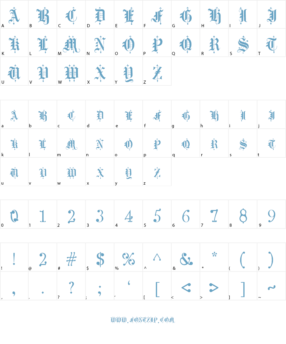 metalover Font Character